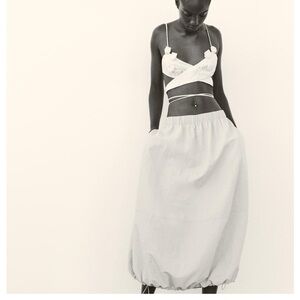 Zara CROPPED OVERLAP TOP WITH FLORAL PRINT